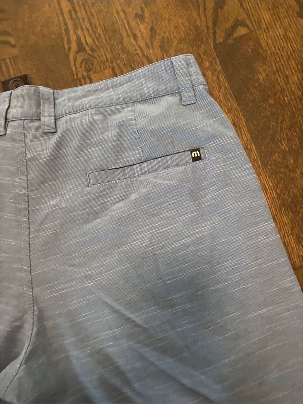 Travis Mathew Light Blue Flat Front Men's Shorts - Picture 5 of 6